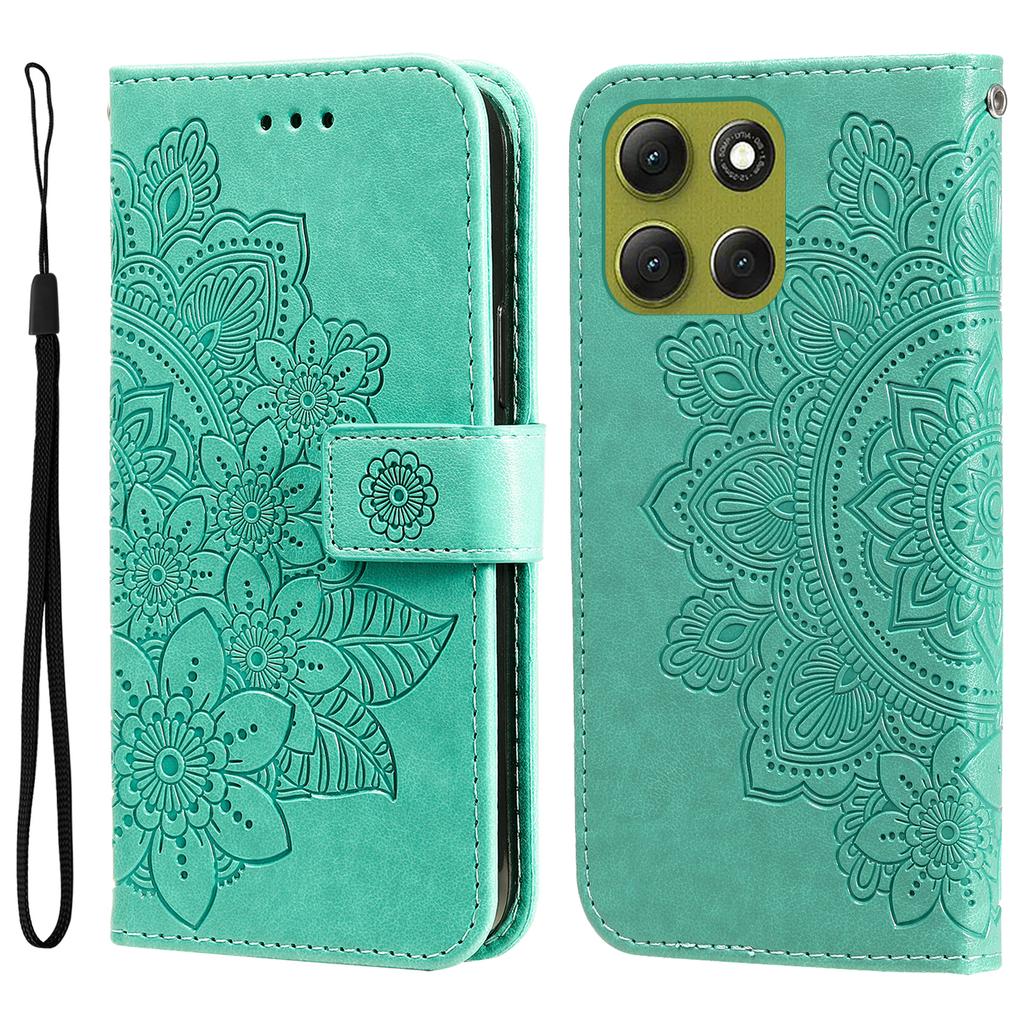 For Motorola Moto G86 Power 5G/G86 5G Case Floral Pattern PU Leather Wallet Stand Phone Cover
