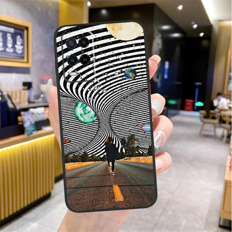 Art Aesthetic Trippy Psychedelic Case For Oppo A80 A40 A60 A18 A38 A58 A78 A98 A96 A76 A16 A94 A74 A54 A15 A17 A57 A77 A5 Pro