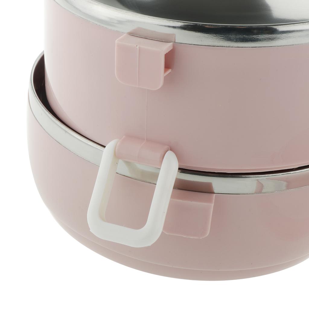 2 Layer Portable Heat Insulated Food Container Made of Stainless Steel