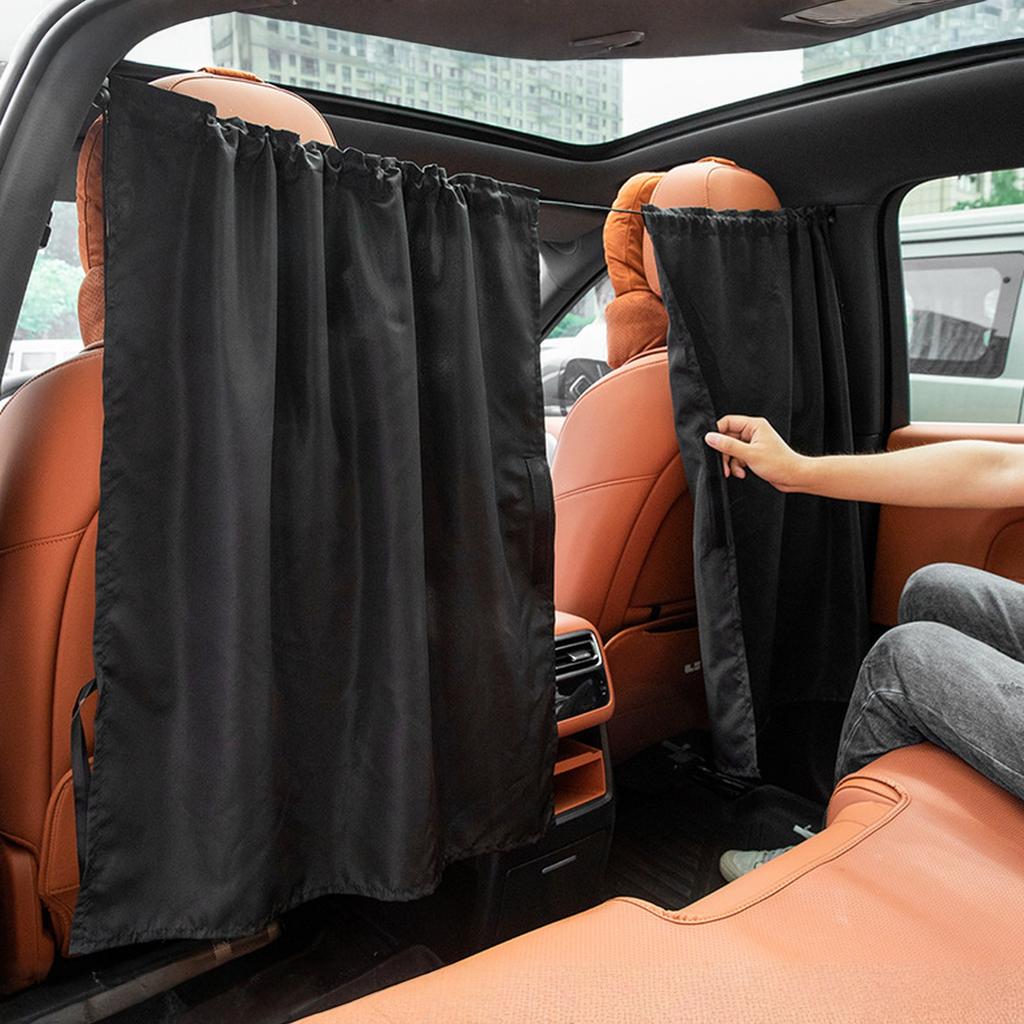 Set mit 3 Sichtschutzvorhängen für Auto, SUV, Van - Enthält 1 Trennvorhang für den Rücksitz & 2 Seitentrennvorhänge für Camping & Schlafen