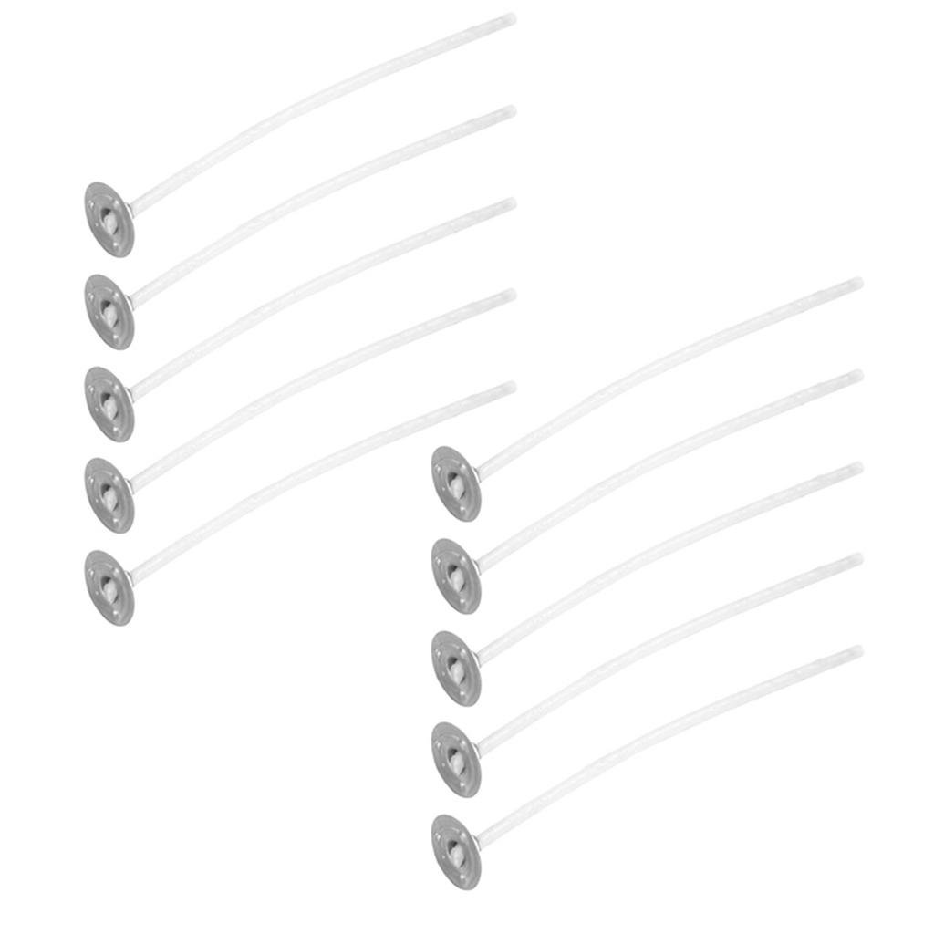 50Pcs Candle Wicks Pre Waxed Cotton Core Wicks with Base for DIY Scented Candle Making 8cm 3.1in