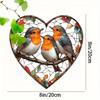 2D Flat, 1pc, 2D Flat Print Robin Sun Catcher, Garden Sun Catcher 20.32cm X 20.32cm, Suitable for Use In 11 Holidays Acrylic Dyed Window