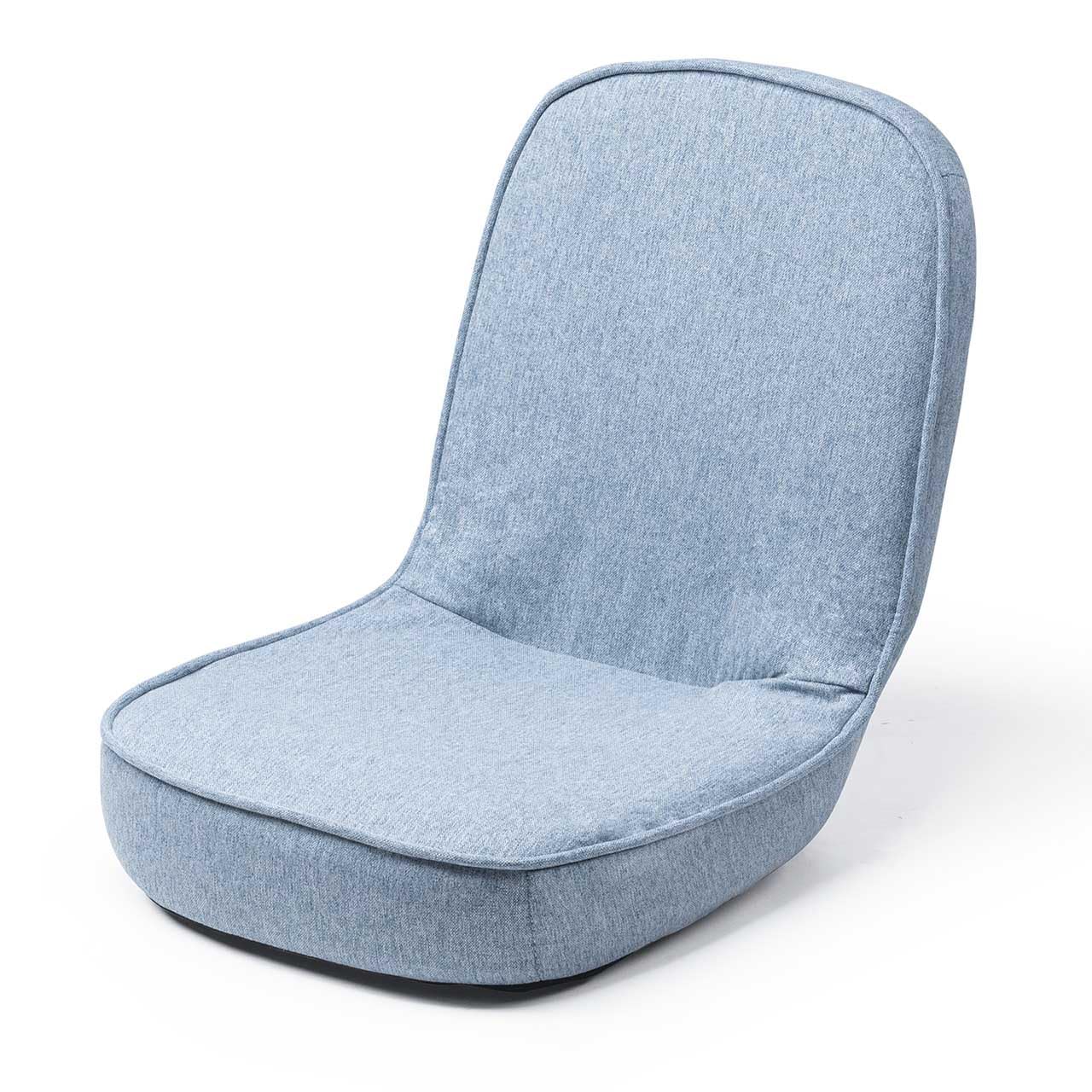 

Sanwa Direct Compact Reclining Chair with 6 Adjustable Angle Positions, Foldable, Fabric Fabric, Blue, 150-SNCF55BL