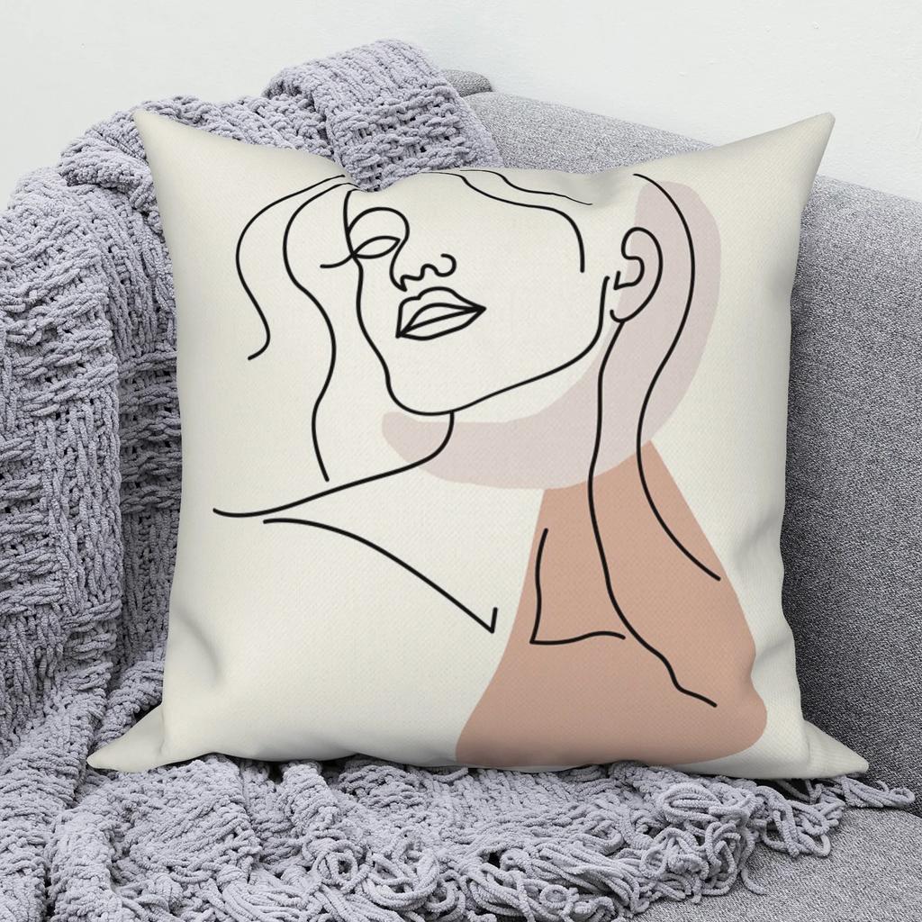 Line Abstract Pillowcase Sofa Cushion Cover Modern Simple Nordic Decorative Home Throw