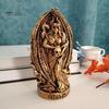 Creative Gift for Friends Retro Goddess Statue, Resin Ornament with Snake Skull, Waterproof Statue Collectable Figurine Indoor Desktop Shelf