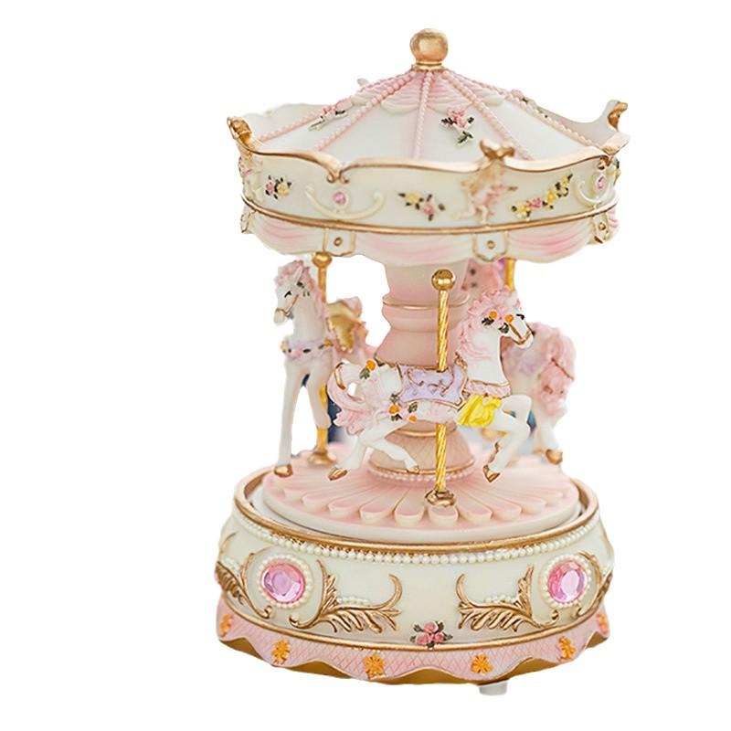 Carillon Rotante Luminoso: Castello nel Cielo con Base Luminosa - Regalo Perfetto per i Compleanni dei Bambini