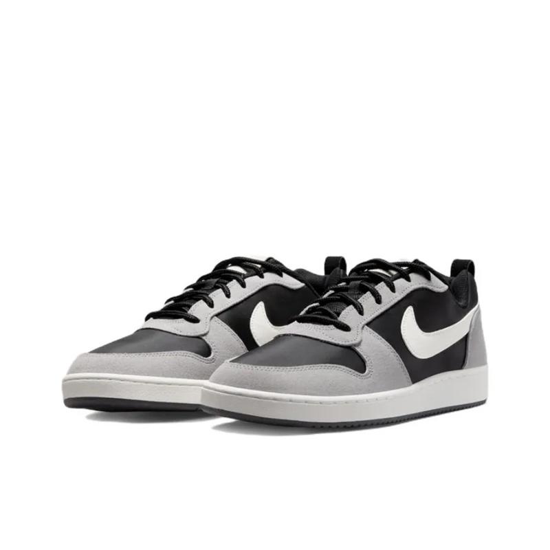Nike Court Borough Low Premium Comfortable Versatile Non-Slip Durable Low-Top Casual Shoes Kids sneaker Black Gray 845881-005