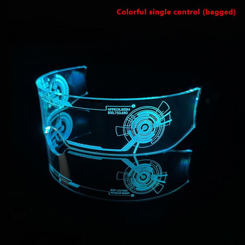 

1 шт. Реквизит для выступлений Красочные светящиеся очки со светодиодами в виде планет для музыкального бара KTV Неоновая вечеринка Хэллоуин Украшение Очки