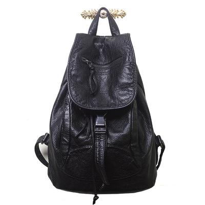 Spring Wash Soft Leather Women's Backpack Backpack Women's Fashion Travel Backpack Fashion College Style Book Backpack