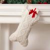 Knit Bone Shape Christmas Stocking Festive Holiday Decor Christmas Tree Decoration Gift Bag adornos de navidad
