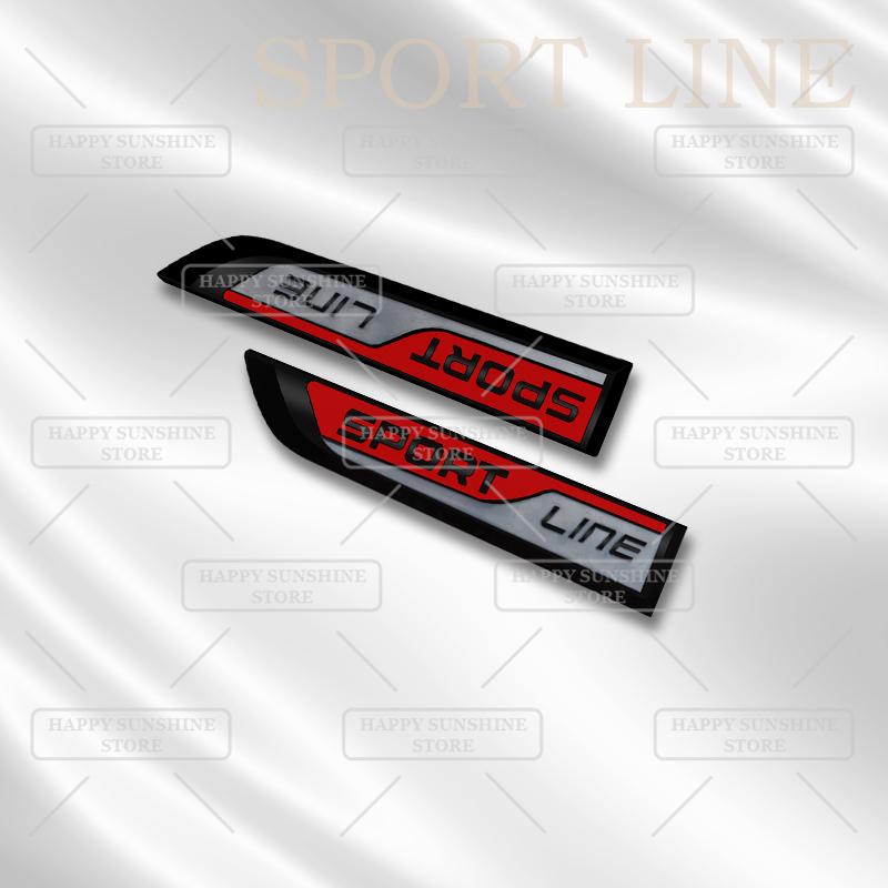 WZQD9 3D Metal For SKODA Sport Line Lettering Side Wing Emblem Car Sticker Body Decoration Kodiaq Karoq Superb Octavia Yeti Rapid 4x4