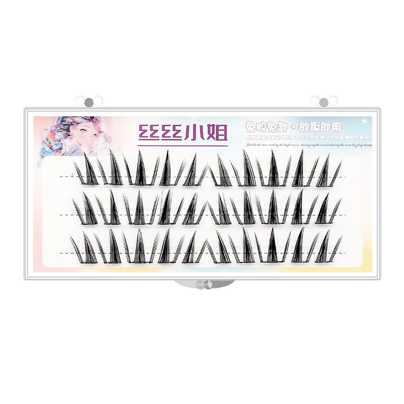 Voluminous No Need Glue Self-Adhesive False Eyelashes Fluffy Fish Tail Sunflower Thick Curling Lash Extension Diy Anime Eyes