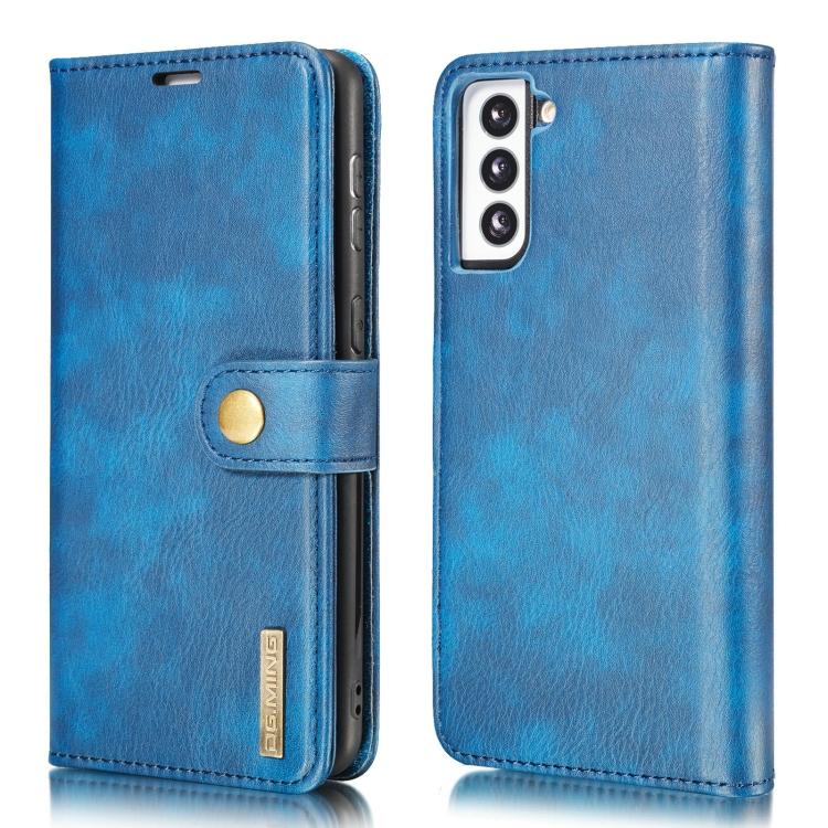 

For Samsung Galaxy S21 5G DG.MING Crazy Horse Texture Flip Detachable Magnetic Leather Case with Holder & Card Slots & Wallet For Samsung Galaxy S21 5G синій