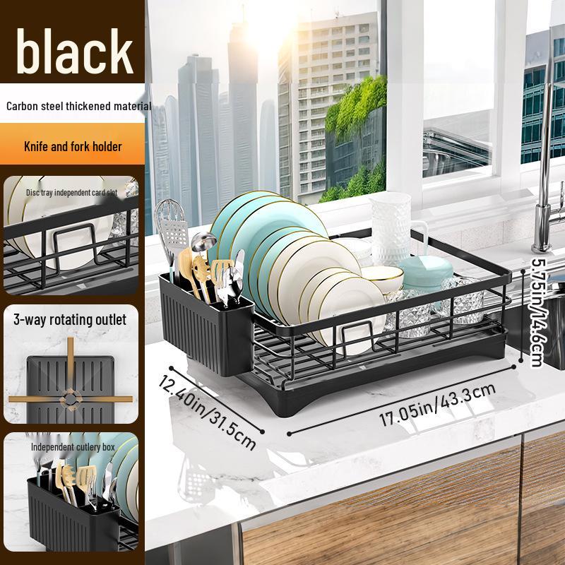 Verbessertes Multifunktionales Küchengeschirrabtropfgestell für Spüle oder Arbeitsplatte