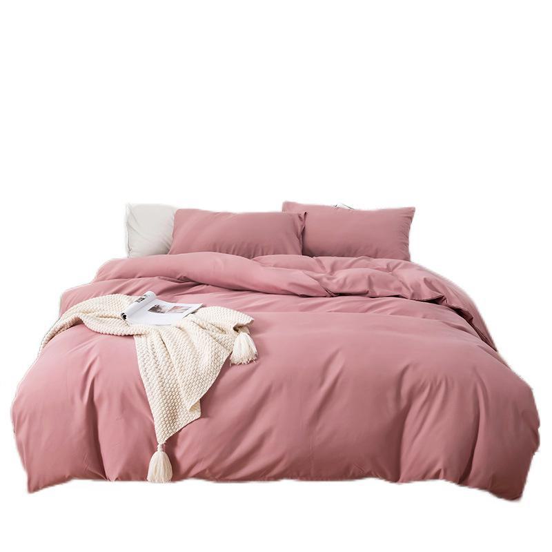 Soft, Skin-Friendly Solid Color Quilt Cover for All Seasons - Ideal for Student Dorms