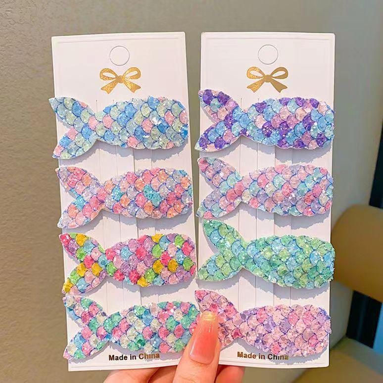 Girls Mermaid Hair Clip - Sequin Princess Headwear for Kids