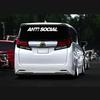 ANTI SOCIAL Letter Car Stickers for Auto Front and Rear Windshield Vinyl Decals Graphic "SOC" Vinyl Car Window Body Decoration