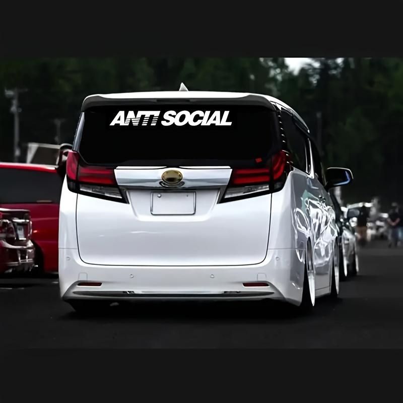 ANTI SOCIAL Letter Car Stickers for Auto Front and Rear Windshield Vinyl Decals Graphic "SOC" Vinyl Car Window Body Decoration