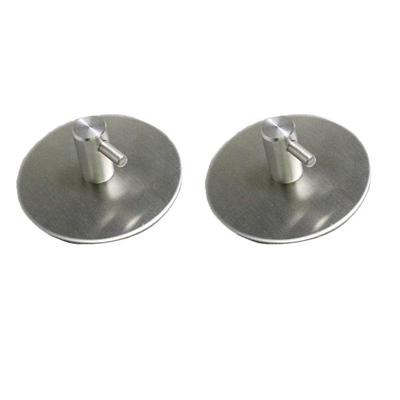 2pcs 70mm Self Adhesive Bath Hooks Stainless Steel Bathroom Towel Hook Stick Wall Hooks Clothes Han