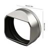 with 49mm Adapter Ring Square Metal Lens Hood Shade Silver Square Metal Lens Hood for Fujifilm Fuji X100VI X100V Camera