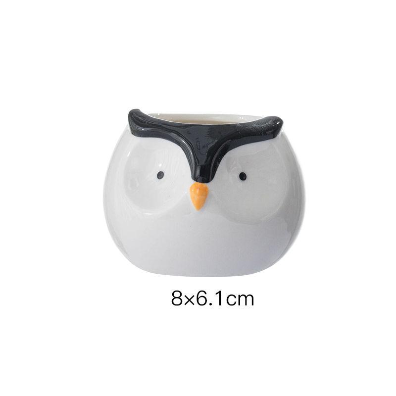 Cartoon Animal Cat Dog Ceramic Vase Small Plant Potted Plant Office Desktop Cat Dog Vase Gift Living Room Countertop Decoration