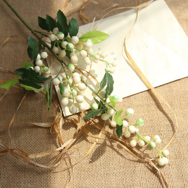 70CM Artificial Red Berries Branch Christmas Tree Ornaments Fake Holly Flowers Bouquet Foam Fruit Plant For Household DIY Decor