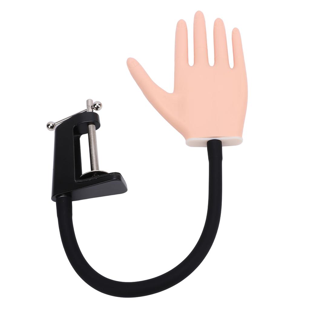 Manicure Practice Hand Model Nail Maniquin Hand Removable Fingers Artificial Hand with Bracket for Beginner