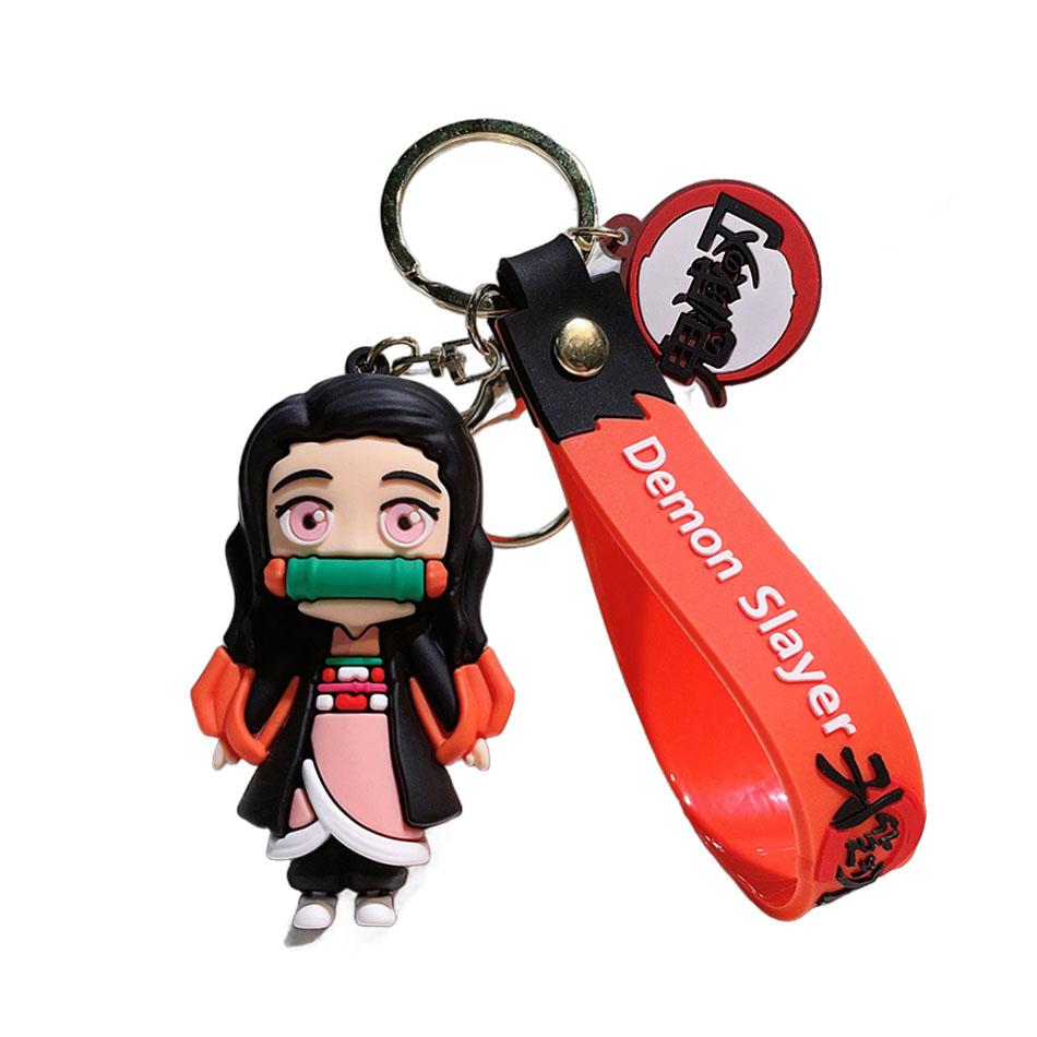 Anime Figure Demon Slayer Keychain Car Cartoon Backpack Pendant Handmade Christmas Gifts kids birthday Lightweight Carry Portable Mini Cute