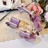 Elegant Flower Banana Clip Resin Women Ponytail Holder Fashion Purple Mesh Vertical Clip  for Gifts