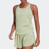 Adidas Solid Color Logo Running Vest Women Sports Vest Green HK6559