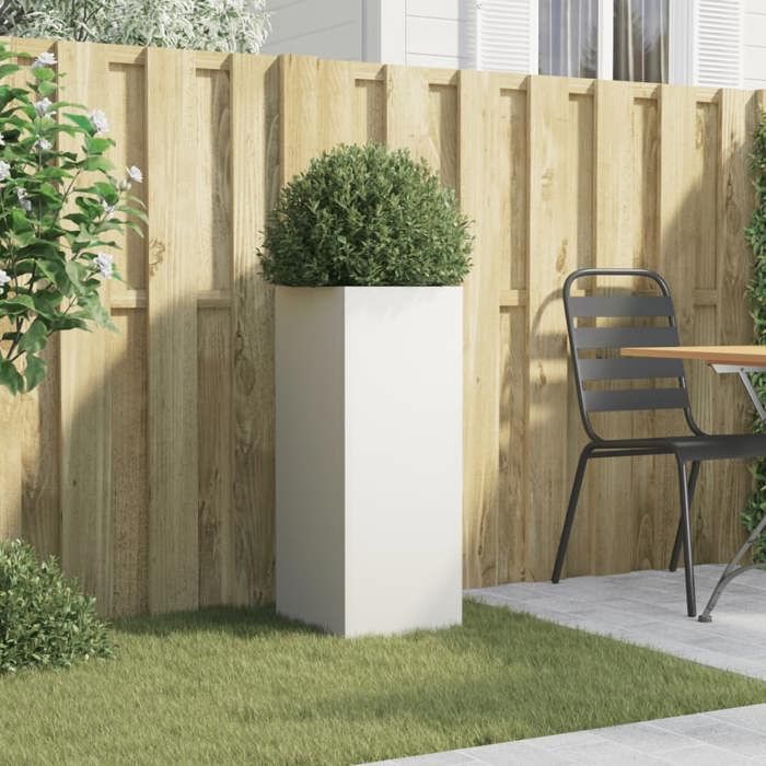 VidaXL Jardinière, Flower Box, Plant Pot, Flower Box, Raised Garden Planter for Patio Terrace, White 841572