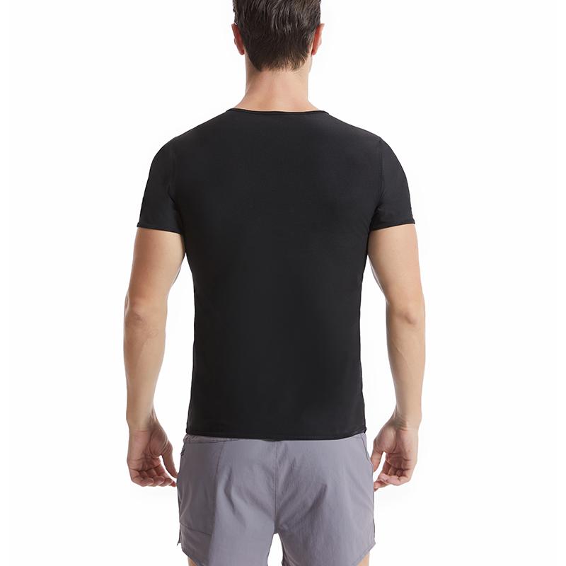 Men Sauna Sweat Vest Heat Trapping Compression Waist Trainer Shirt Gym Sauna Suit Workout Slimming Body Shaper Tummy Control Top