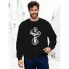Men's Thorn-Entwined Cross Pattern Casual Crew Neck Sweatshirt