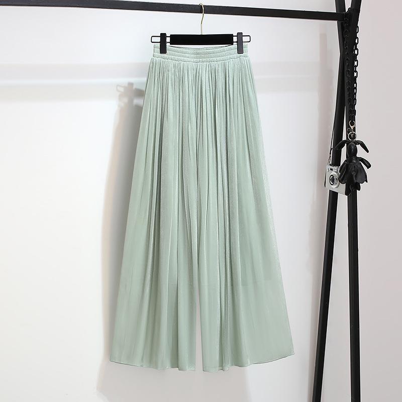 Frühling/Sommer 2026 Damen lockere lässige Wide-Leg-Hose mit elastischem Bund in einfarbigen Farben Medium gray