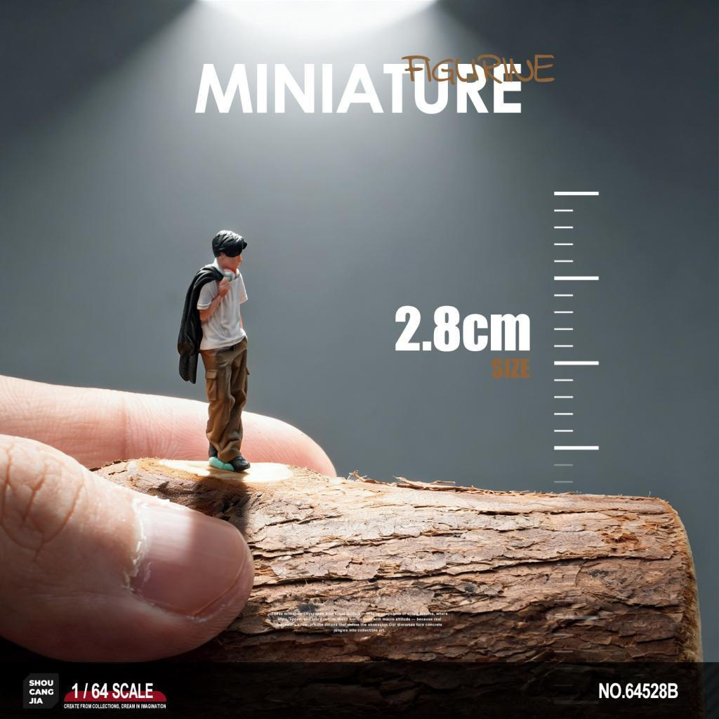 

1:64 Boy Figure Micro Landscape Layout DIY Projects S Scale Resin Collections Miniature Desktop