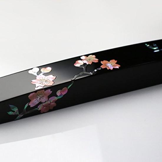 Sakura Takaoka Lacquerware Paperweight, Mother-of-Pearl, Design,