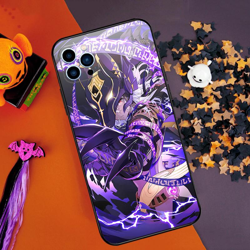 Genshin Impact Cyno Bumper Case For iPhone 16 15 14 Pro Max 11 12 13 Pro Max Mini XR 16e 16 15 Plus Phone Cover