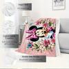 1pc Flannel Minnie Mouse Floral Bedding Throw Blanket Sofa Cover Gift Home Decorative Lightweight Soft Warm