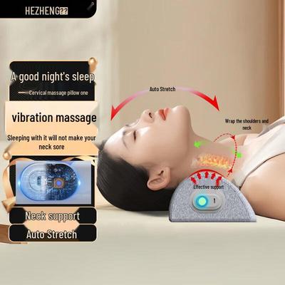 Memory Foam Vibrating Neck Massage Pillow CN Plug (adapter Included)