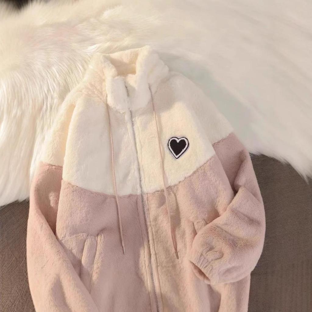 Petite Loose-Fit Women's Semi-High Collar Winter Coat - Korean Style, 2024 Collection