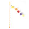 Felt Star Feather Teaser Stick Colorful Soft Hairball Star Cat Teaser Stick for Home Yellow