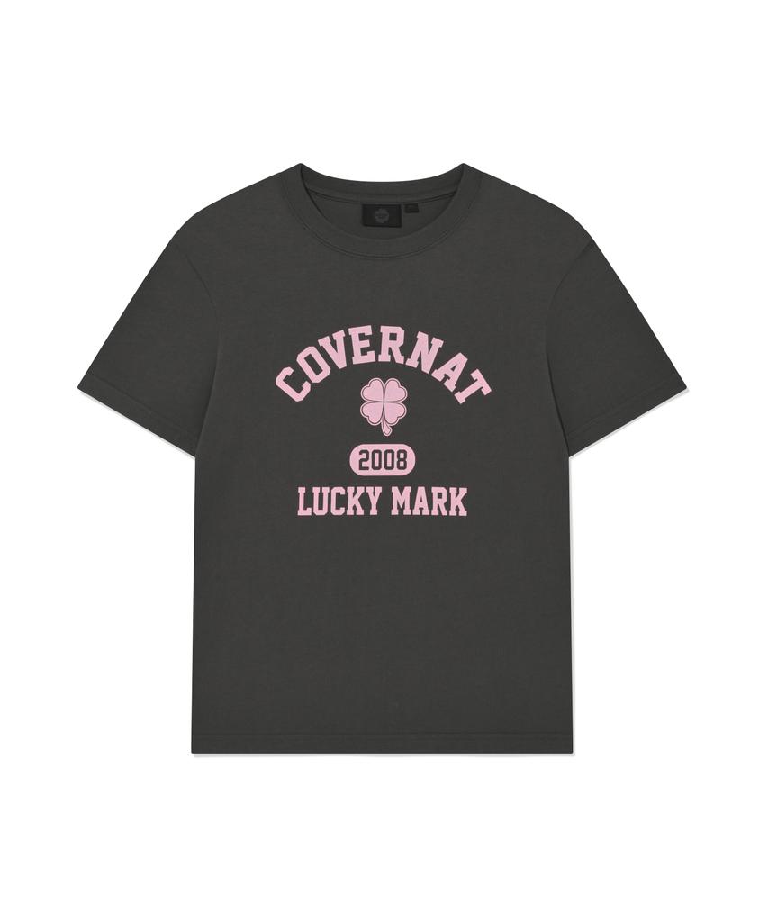 COVERNAT WOMAN Clover Graphic T-Shirt Charcoal