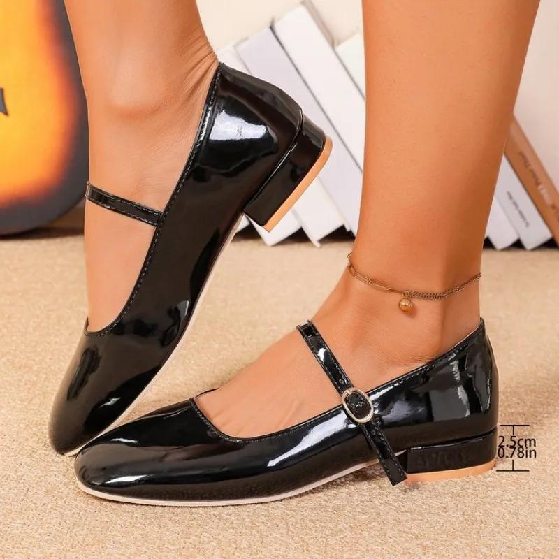 Módní Elegantní Boty Mary Janes na Nízkém Podpatku Dámské Pásky Bílé Lodičky na Podpatku Dámské Velká Velikost Kancelář Párty Svatba Boty Dámské Velká Velikost