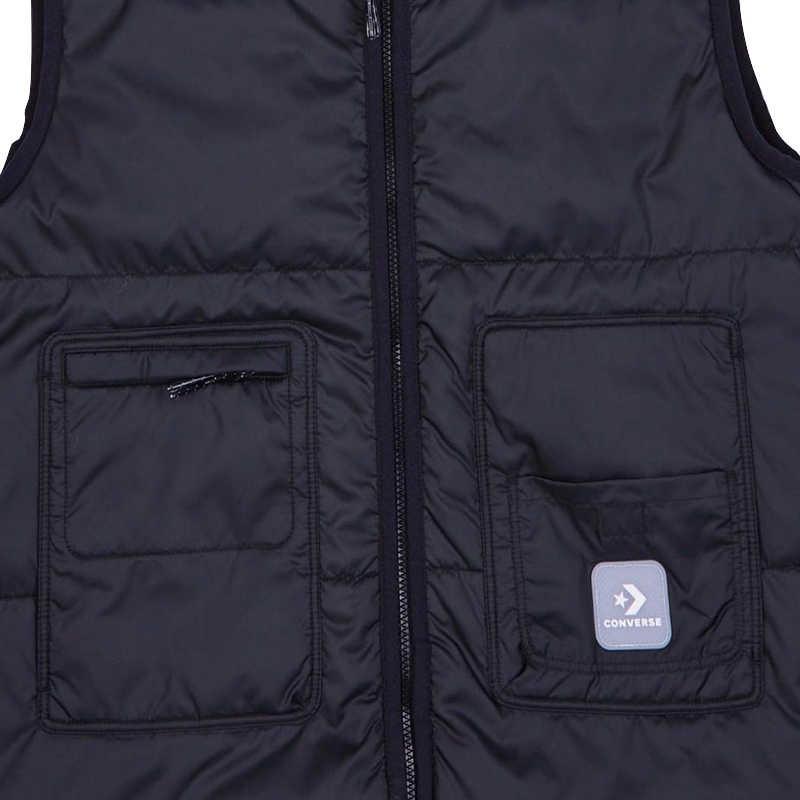 Converse Vests Women's Black Stand Collar Moderate Other Unisex 10023724-A01