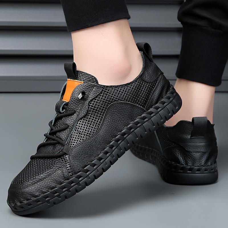 Summer Handmade Leather Shoes Men Casual Sneakers Driving Leather Loafers Men Shoes Hot Sale Moccasins Tooling Shoe Footwear