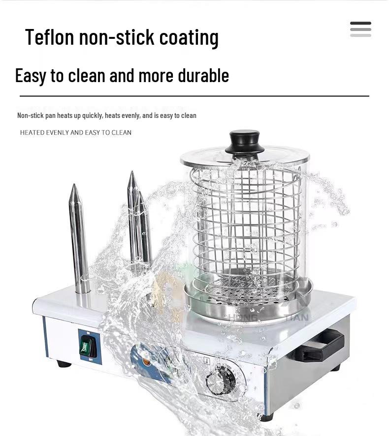 Electric Sausage Steamer & Toaster with Auto Temp Control