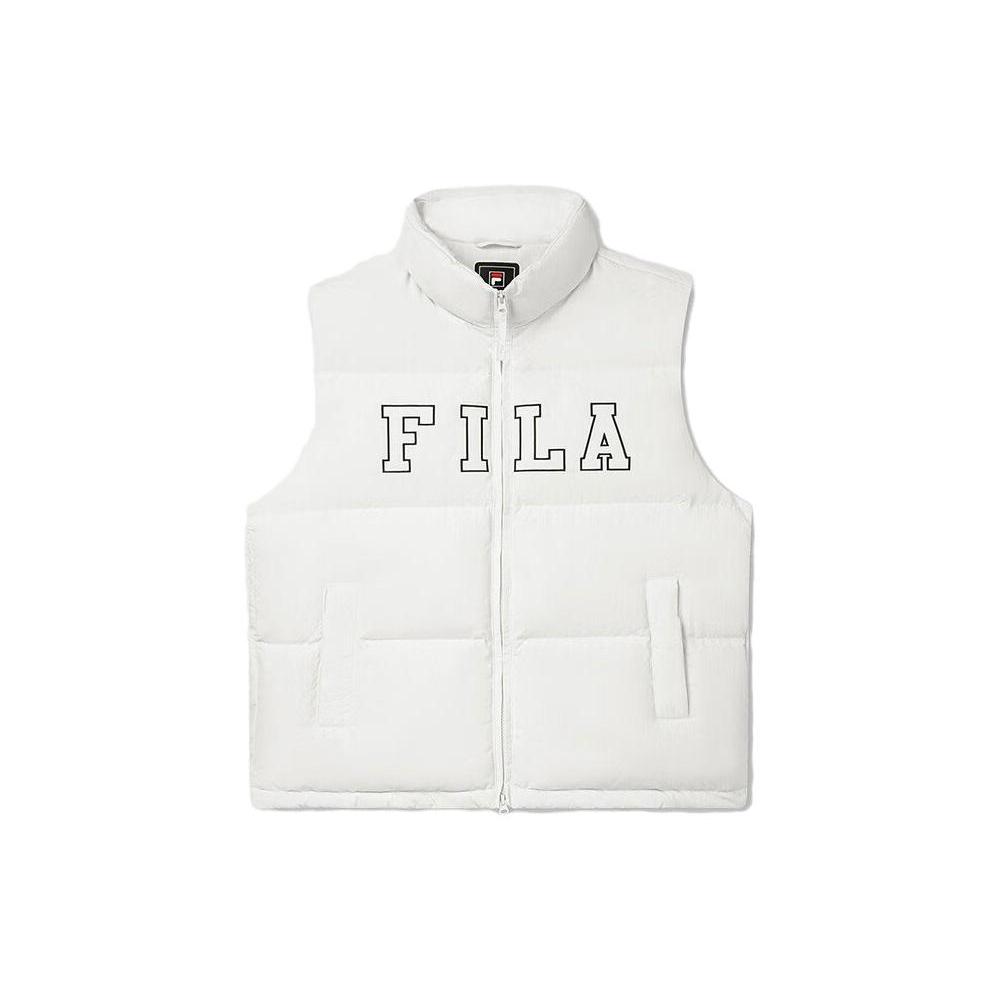 FILA Down Vests Unisex Ivory Stand Collar Moderate Other F51U349903F-IV 3XL