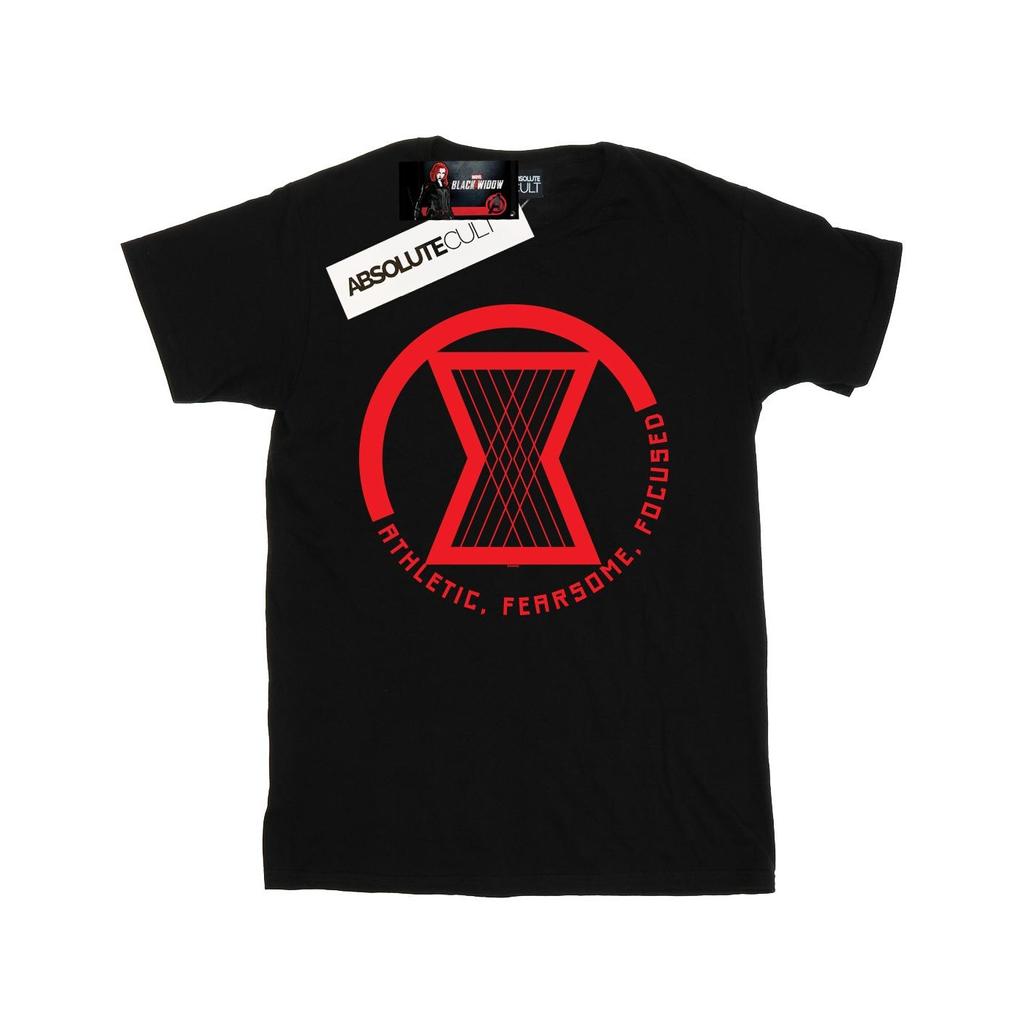 Marvel Mens Black Widow Movie Athletic Logo T-Shirt