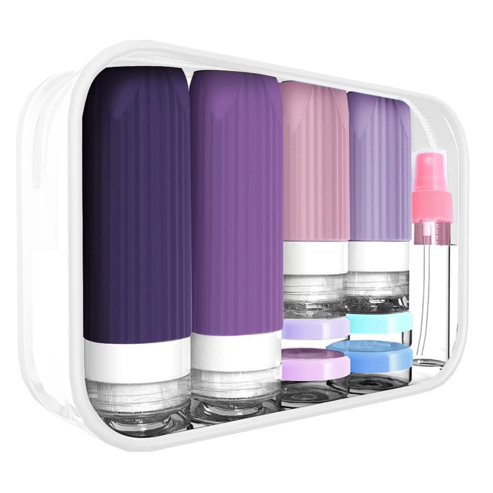 

17-piece Silicone Dispensing Bottle Set For Shampoo And Body Wash Portable Travel-sized Bottles For Separate Storage
