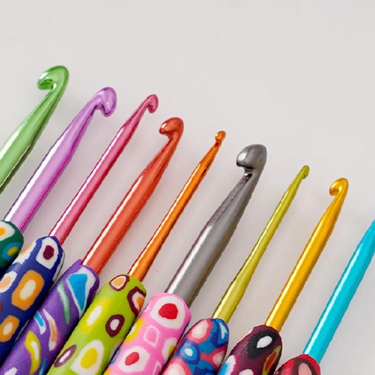 Juego de Ganchillos Ergonómicos de 2MM-6MM, Aguja de Ganchillo para Principiante Aficionado, Tejer Suéter Bufanda Calcetines Sombrero Bolso